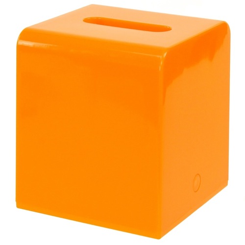 Square Orange Tissue Box Cover of Thermoplastic Resins Gedy 2001-67